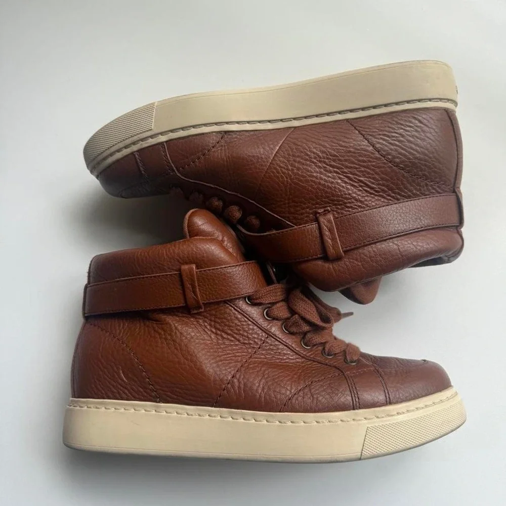 Coach Ryder Brown Leather Sneakers Size US 5.5